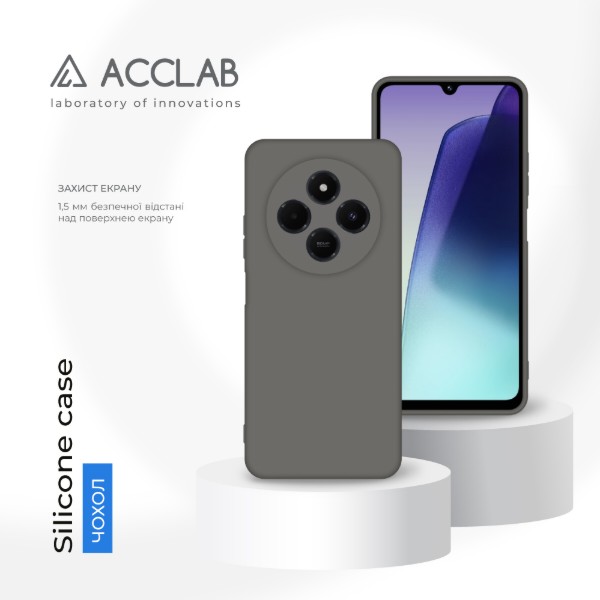 Фото - Чохол для смартфону ACCLAB Silicone Case for Xiaomi Redmi 14C 4G Dark Gray (1283126617096)