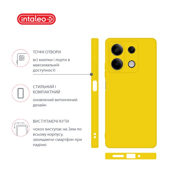Фото - Чехол для смартфона Intaleo Silicone Case for Xiaomi Redmi Note 13 5G Yellow (1283126601101)