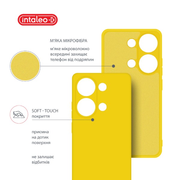 Фото - Чехол для смартфона Intaleo Silicone Case for Xiaomi Redmi Note 13 Pro 4G Yellow (1283126601156)
