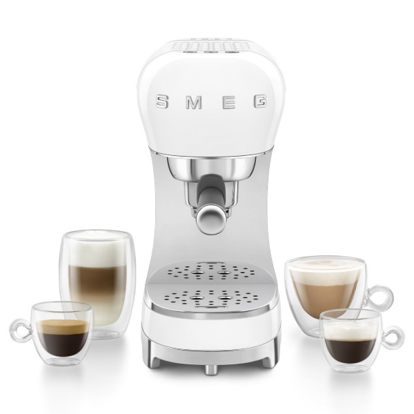 Фото - Кавоварка ріжкова Smeg ECF12WHEU White