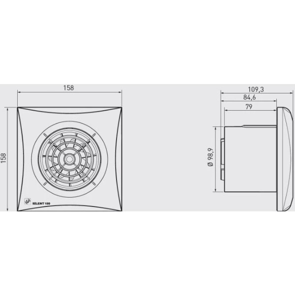 Фото - Вытяжной вентилятор Soler&Palau SILENT-100 CRZ SILVER 230V50