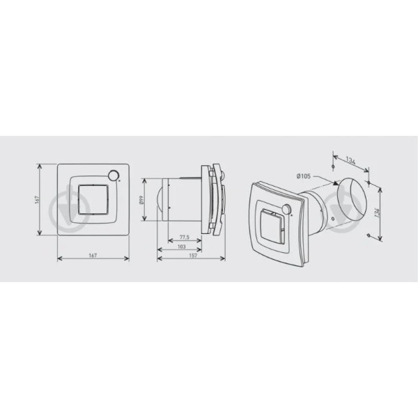 Фото - Вытяжной вентилятор Soler&Palau SILENT DUAL 100 MATT BLACK (220-240V 50HZ)