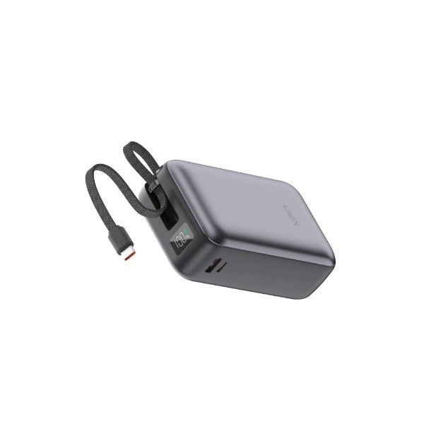 Фото - Батарея мобильная Xipin T191LP 30000mAh PD65W Built-In USB-C Cable Gray