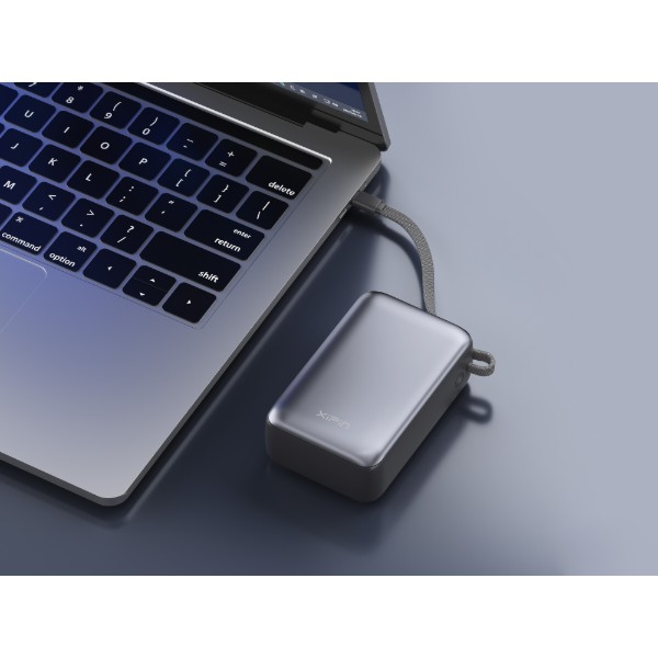 Фото - Батарея мобильная Xipin T191LP 30000mAh PD65W Built-In USB-C Cable Gray