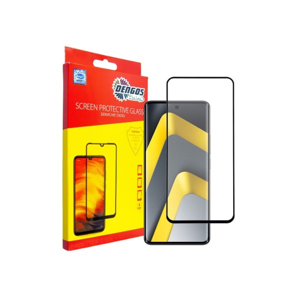Фото - Захисне скло для смартфону DENGOS for Poco M8 5G Black Full Glue (TGFG-428)