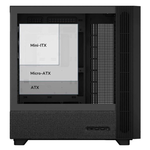 Фото - Корпус TRYX Flova F50 Tempered Glass без БЖ (C-F500F-FM1E-G0K) Black