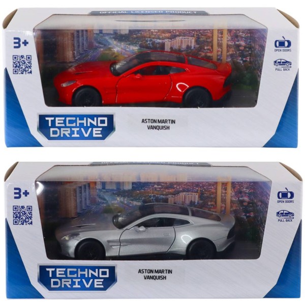 Фото - Автотранспорт TechnoDrive ASTON MARTIN VANQUISH красный/серебристый в ассортименте (250952)