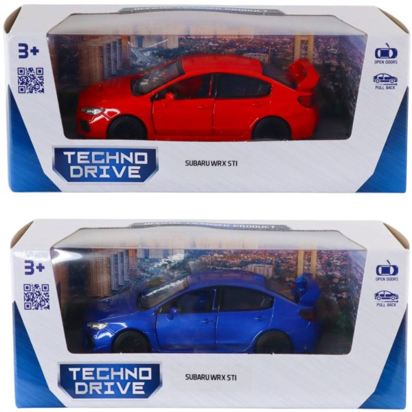 Фото - Автотранспорт TechnoDrive SUBARU WRX STI (красный, синий) в ассортименте (260008)