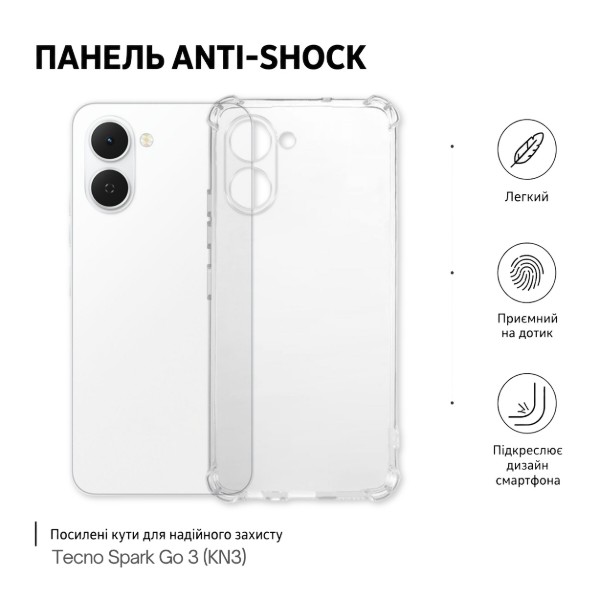 Фото - Чохол для смартфону BeCover Anti-Shock for Tecno Spark Go 3 (KN3) Clear (715701)