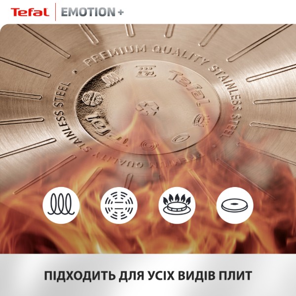 Фото - Сковорода універсальна Tefal E3270444 Emotion+ 24 см