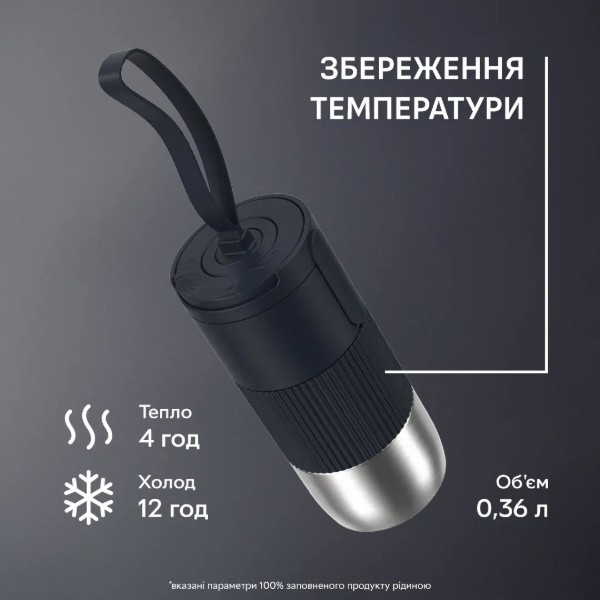 Фото - Термокружка Tefal N2190110 BeYou Flip Lid 0,36 л чёрная