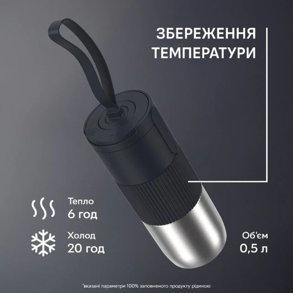 Фото - Термокружка Tefal N2190710 BeYou Flip Lid 0,5 л чёрная