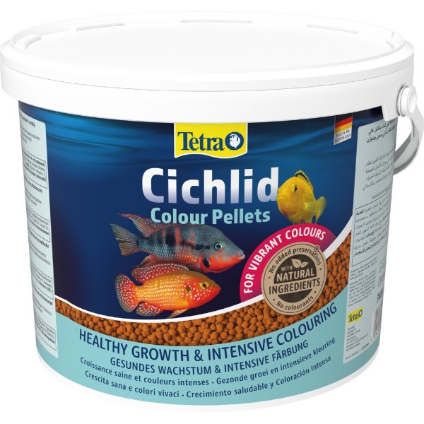 Фото - Корм для рыб Tetra Cichlid Colour для всех цихлид для яркости окраски гранулы 10 л 3,6 кг (4004218201392)