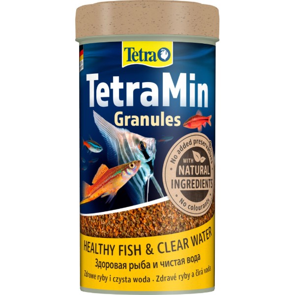 Фото - Корм для риб Tetra Min Granules для акваріумних гранули 100 г 250 мл (4004218128781)