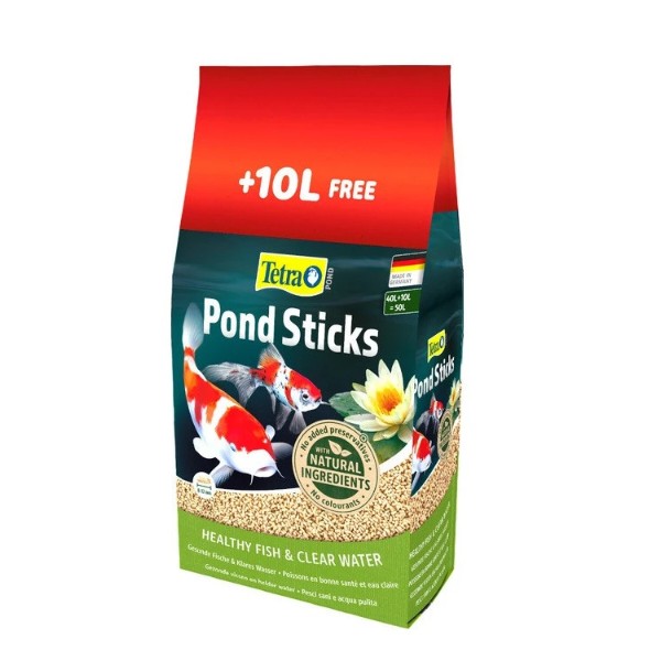 Фото - Корм для прудовых рыб в палочках Tetra Pond Sticks для ставочных 40л+10л (4004218241244)