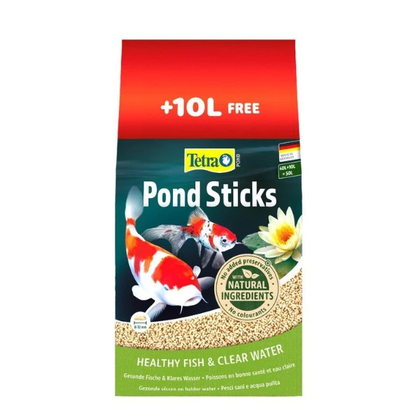 Фото - Корм для прудовых рыб в палочках Tetra Pond Sticks для ставочных 40л+10л (4004218241244)
