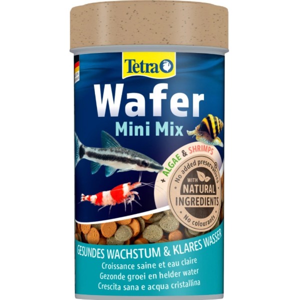 Фото - Корм для рыб Tetra Wafer Mini Mix для аквариумных донных таблеток 100 мл (4004218811164)