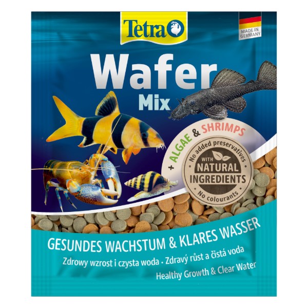 Фото - Корм для рыб Tetra Wafer Mix для аквариумных донных и ракообразных в пластинах 15 г (4004218134461)