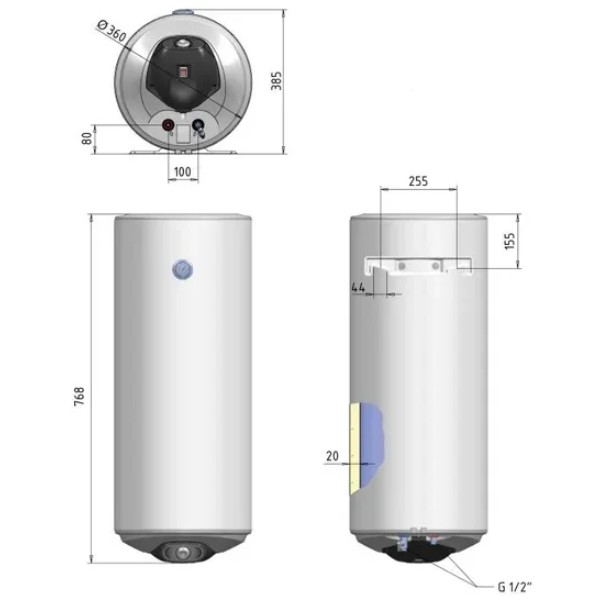 Фото - Водонагрівач Thermo Alliance Spectra SV0503615WS slim