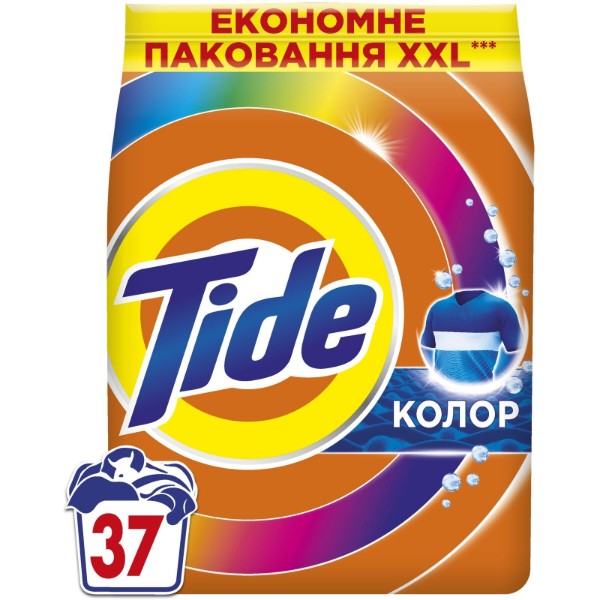 Фото - Пральний порошок Tide Аква-Пудра Color 37 циклів, 5 кг Фото - Пральний порошок Tide Аква-Пудра Color 37 циклів, 5 кг