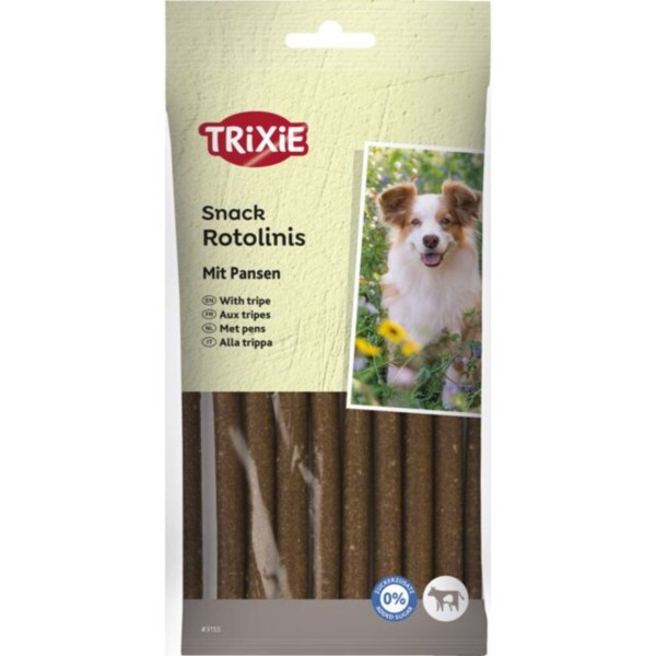 Фото - Ласощі для собак Trixie Snack Rotolinis with Tripe палички з рубцем 120 г (4011905031552)