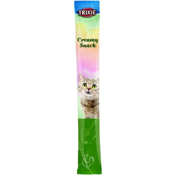 Фото - Ласощі для котів Trixie Creamy Snacks з куркою 5 шт. 14 г (4011905426815)
