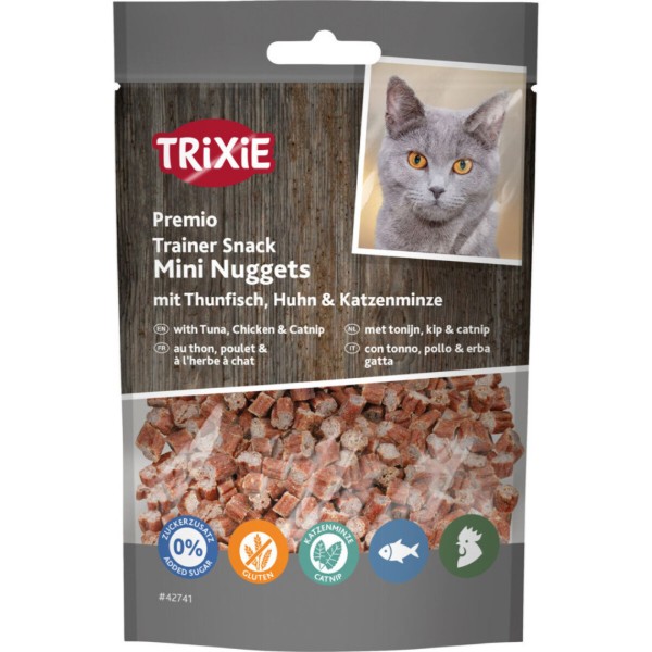 Фото - Ласощі для котів Trixie Premio Trainer Snack Mini Fish Nuggets з тунцем та куркою 50 г (4011905427416)