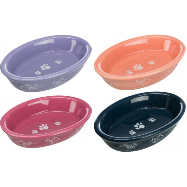 Фото - Миска для животных Trixie для кошек короткомордых пород овальная 15 х 10 см 200 мл в ассортименте (4047974244951)