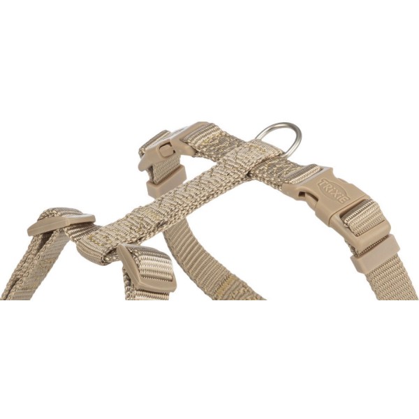 Фото - Шлея для собак Trixie Premium H-harness S–M 42–60 см 15 мм песочная (4053032673182)