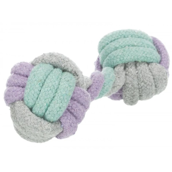 Фото - Мягкая игрушка для собак Trixie Junior Rope Dumbbell для щенков Гантель с канатом 15 см (4011905328119)