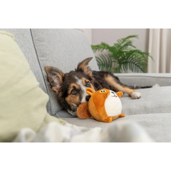Фото - М'яка іграшка для собак Trixie Білка з ефектом пам'яті помаранчева 13 см (4011905360201)