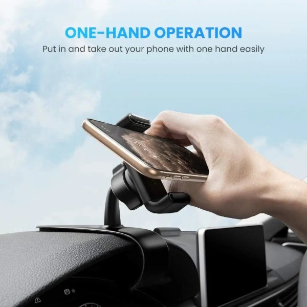 Фото - Автотримач UGREEN LP189 Dashboard Snap Clip Phone Holder Black (60796)