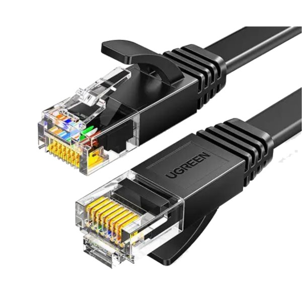 Фото - Кабель патч-корд UGREEN NW102 Cat 6 U/UTP Lan Flat Cable 2m Black (50174)