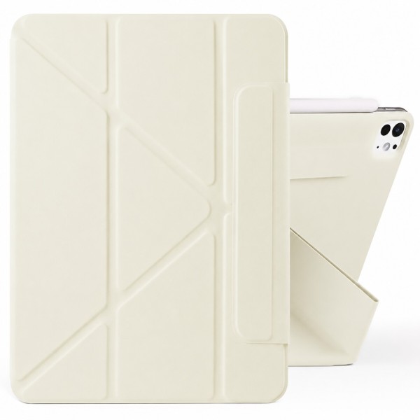 Фото - Чохол для планшета BeCover Ultra Slim Origami Magnetic for Apple iPad Pro 11" M5 2025 Beige (715950)