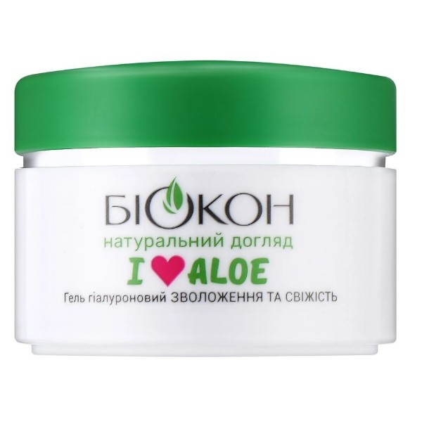 Фото - Гель для лица Біокон I love aloe гиалуроновое увлажнение и свежесть 50 мл (4823110302262)