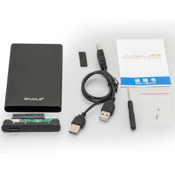 Фото - Внешний карман Shuole для 2.5" HDD/SSD USB 2.0 (U25K BLACK)