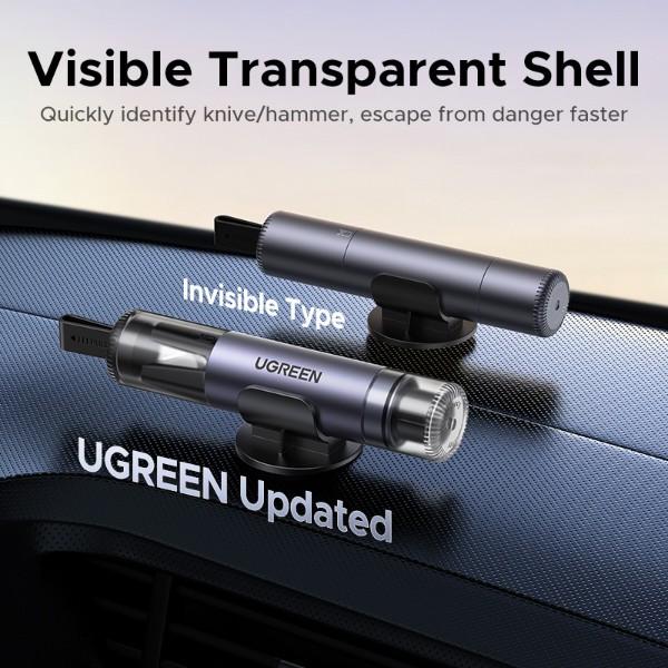 Фото - Автомобільний молоток UGREEN LP821 Car Safety Hammer Grey (35347)