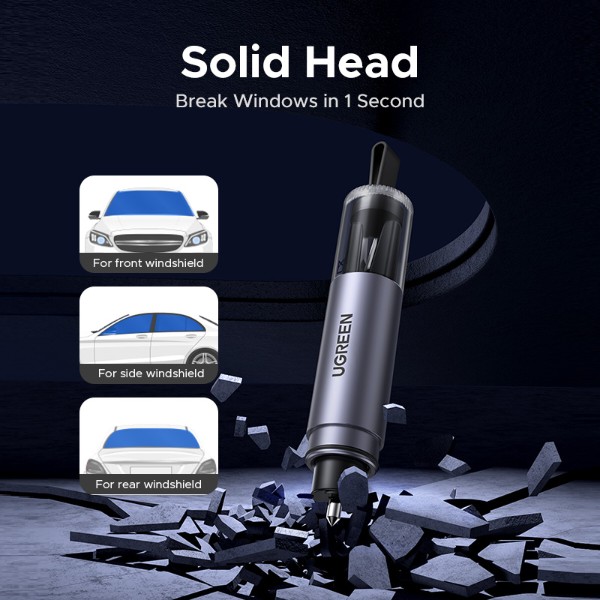 Фото - Автомобільний молоток UGREEN LP821 Car Safety Hammer Grey (35347)