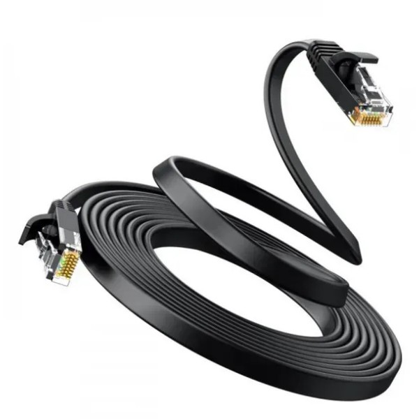 Фото - Кабель патч-корд UGREEN Cat 6 U/UTP Lan Flat Cable 3m Black (50175)