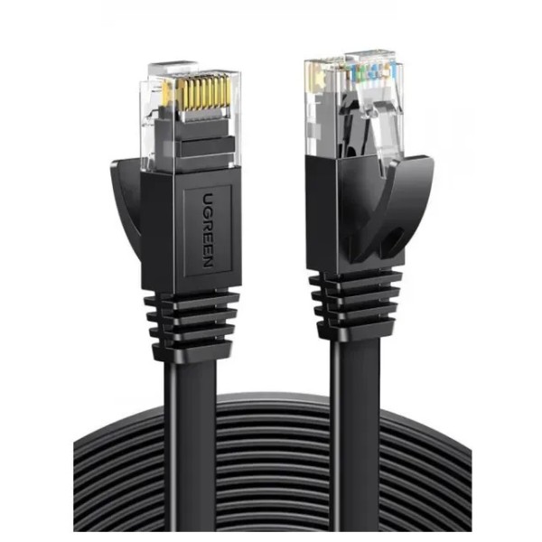 Фото - Кабель патч-корд UGREEN Cat 6 U/UTP Lan Flat Cable 3m Black (50175)