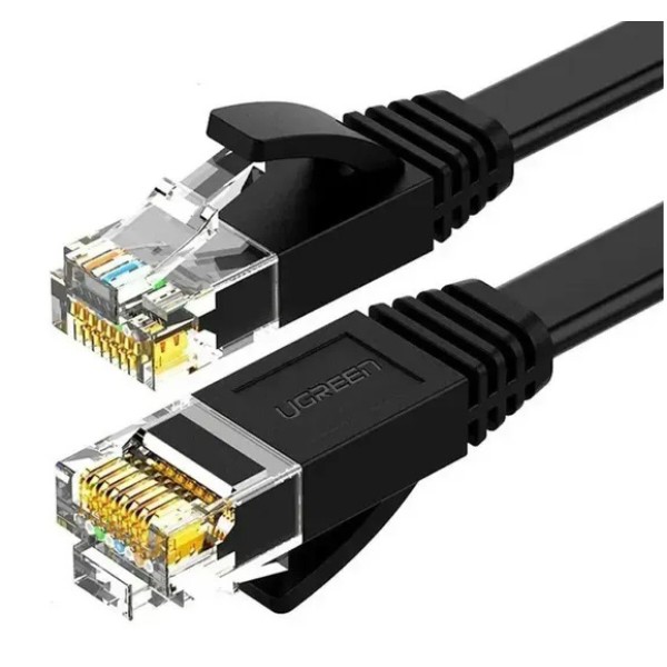 Фото - Кабель патч-корд UGREEN Cat 6 U/UTP Lan Flat Cable 3m Black (50175)