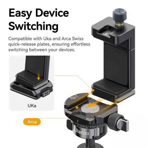 Фото - Підставка для мобільного пристрою Ulanzi MA33 Phone Holder Black (M022)