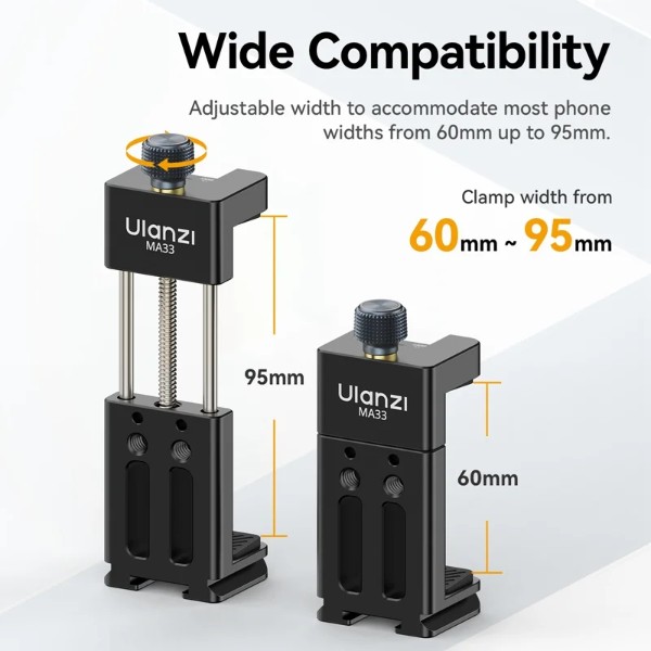 Фото - Підставка для мобільного пристрою Ulanzi MA33 Phone Holder Black (M022)