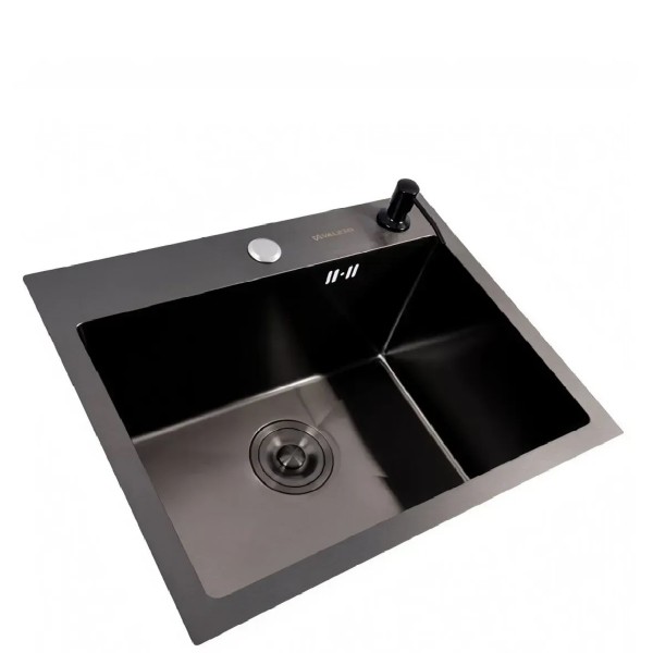 Фото - Мийка кухонна VALESO 50х40 PVD Black Handmade (3,0/1,0)