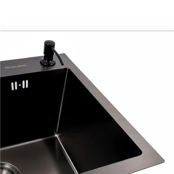 Фото - Мийка кухонна VALESO 50х40 PVD Black Handmade (3,0/1,0)