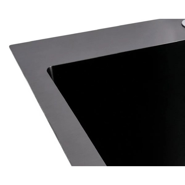 Фото - Мийка кухонна VALESO 50х40 PVD Black Handmade (3,0/1,0)