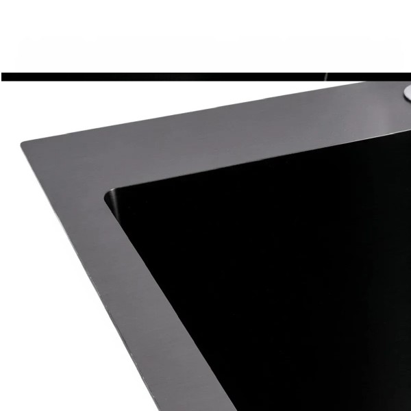 Фото - Мийка кухонна VALESO 50х40 PVD Black Handmade (3,0/1,0)