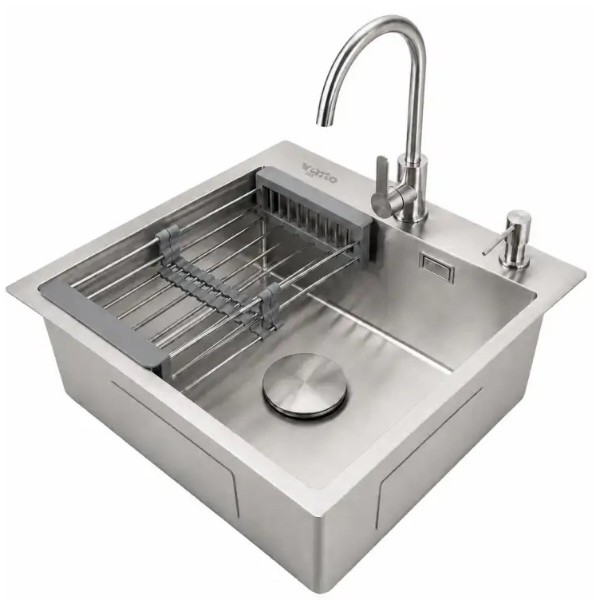 Фото - Мойка кухонная Ventolux HMKS 5843 SS MC DECOR 3/0,6