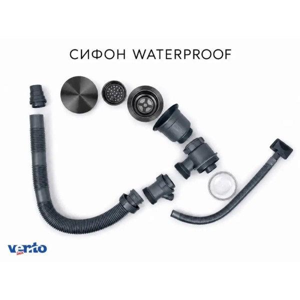 Фото - Мойка кухонная Ventolux HMKS 5050 PVD BKS MC DECOR 3/0,6