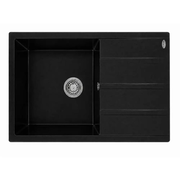 Фото - Мийка кухонна Ventolux DIAMANTE B (SPACE BLACK) 780x495x200